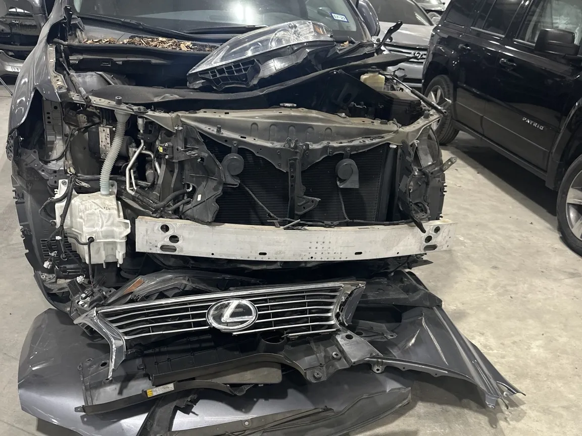 Collision damage assessment on a disassembled vehicle at Prime CRS